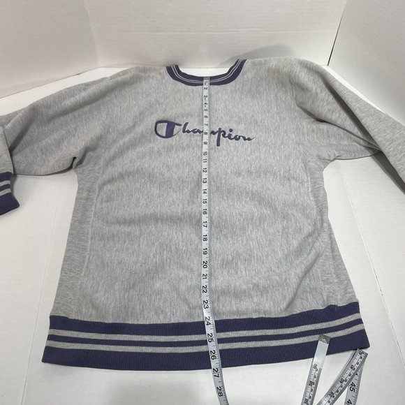 Vintage Champion Reverse Weave Crewneck Swatshirt, Large, Grey, USA, Spellout - Picture 6 of 10